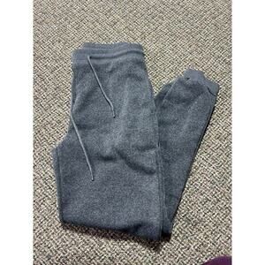 Blue Ice Dark Gray Joggers, Solid Drawstring Waist Men’s Medium